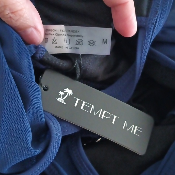 Tempt Me One Piece Tummy Control Swimwear Flattering High Waist. Size M - Picture 5 of 15